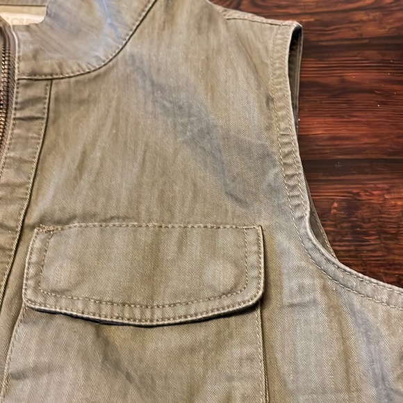 JCrew Utility Vest Army Khaki Green size XS - Picture 8 of 9